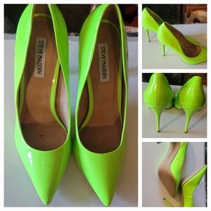 Shoes in Living Colors...Lime Green. Orange. Gold. Sparkles. See Thru diamond.